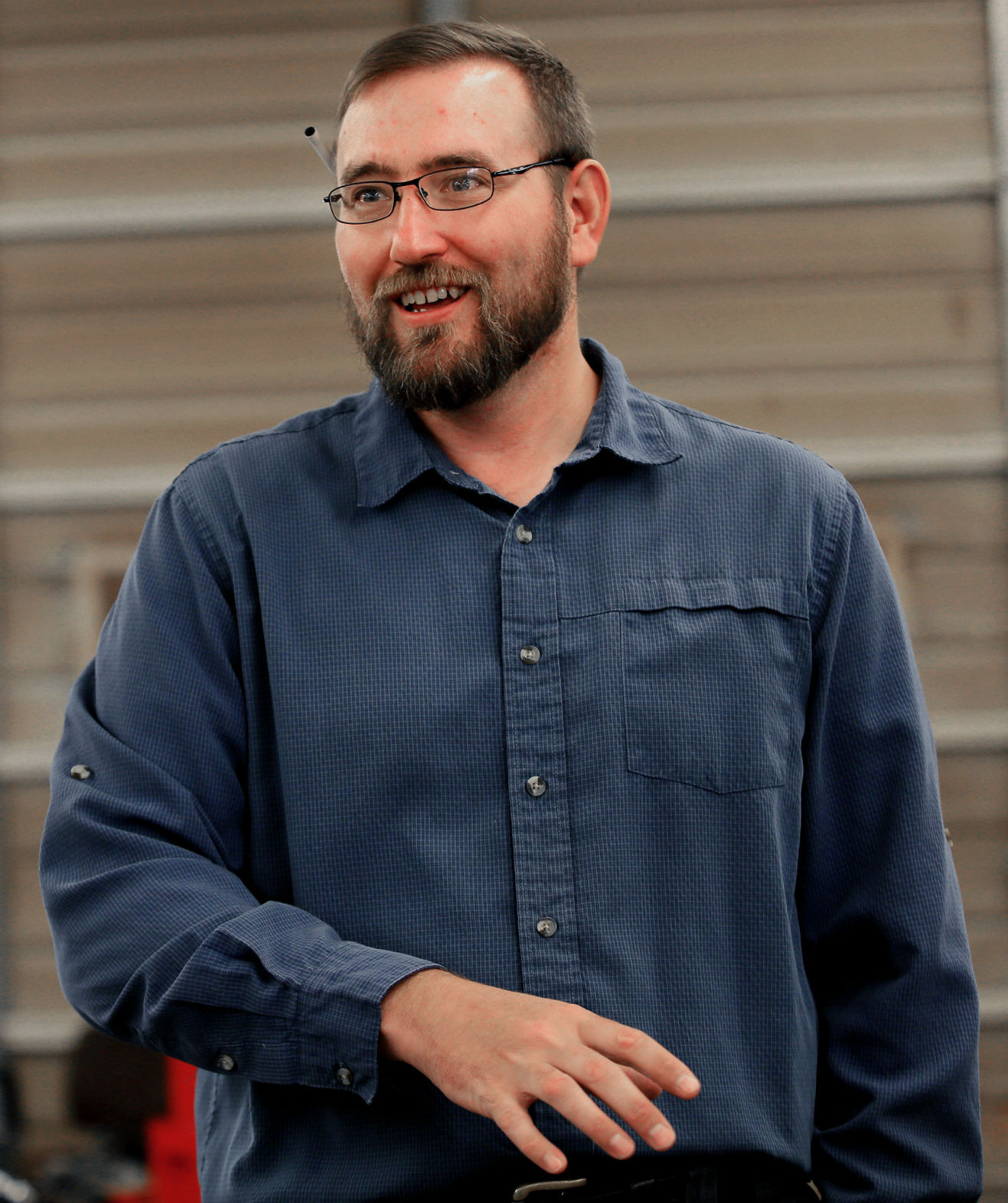 Winnett shop teacher Adam Tholt